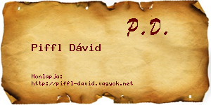 Piffl Dávid névjegykártya